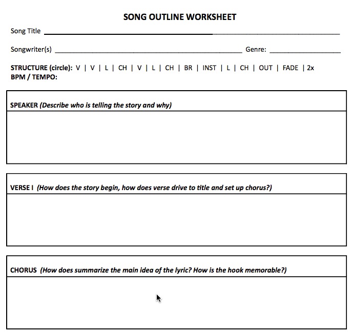 songwriting-worksheet-outlines-to-songs - SongChops