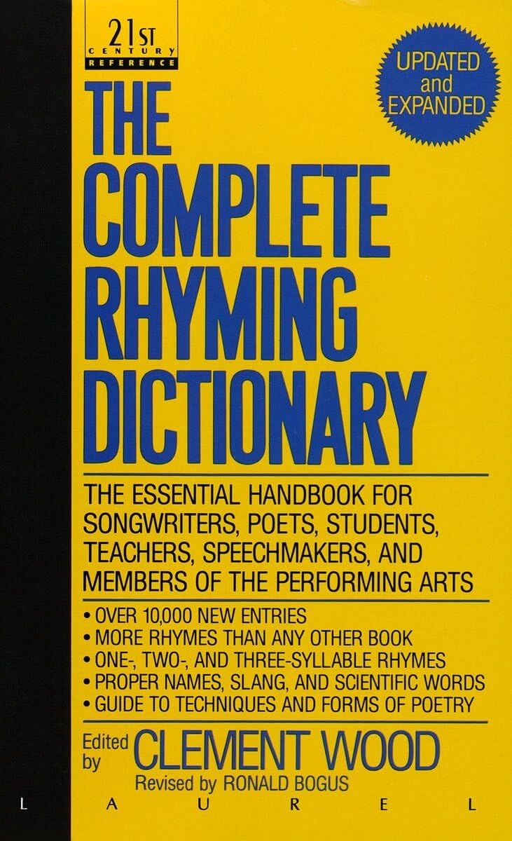 complete rhyming dictionary tools for rhyme
